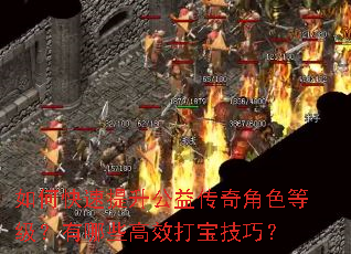 如何快速提升公益传奇角色等级?有哪些高效打宝技巧? 如何快速提升公益传奇角色等级?有哪些高效打宝技巧?