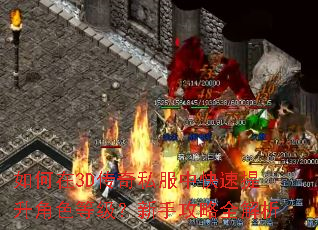 如何在3D传奇私服中快速提升角色等级?新手攻略全解析 如何在3D传奇私服中快速提升角色等级?新手攻略全解析