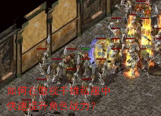 如何在傲视千雄私服中快速提升角色战力? 如何在傲视千雄私服中快速提升角色战力?